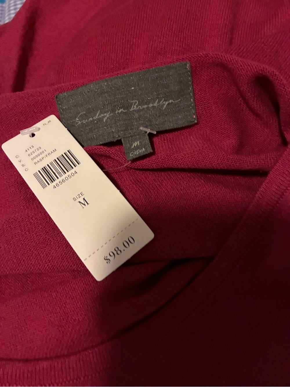 Knot-Front Short Sleeve Blouse - Raspberry Pink - Picture 3 of 3